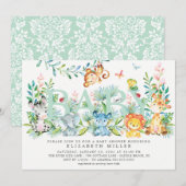 Zoet Oerwoud Dieren Neutraal Baby shower Kaart (Voorkant / Achterkant)