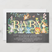 Zoet Oerwoud Dieren Neutraal Baby shower Kaart (Voorkant)
