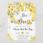 Zoet om bij te zijn Een Schattigee bijen 1e verjaa Kaart (Voorkant / Achterkant)