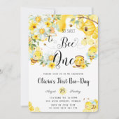 Zoet om bij te zijn Een Schattigee bijen 1e verjaa Kaart (Voorkant)
