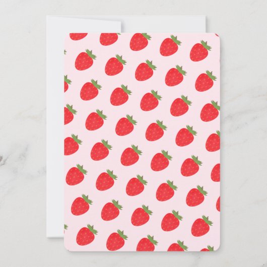 Zoet om één aardbei Kinder eerste verjaardag te zi Kaart (Achterkant)