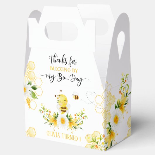 Zoet om één Bumble bij 1e verjaardag te zijn Bedankdoosjes (Geopend)