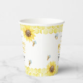 Zoet om een eerste bijendag verjaardagsfeestje te  papieren bekers (Rechts)