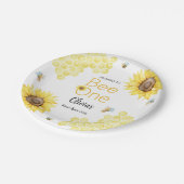 Zoet om een eerste bijendag verjaardagsfeestje te  papieren bordje (Gekanteld)