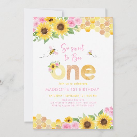 Zoet om één roze bloemige zonnebloem te zijn Verja Kaart (Voorkant)