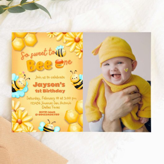 Zoet om één te zijn - 1e verjaardag met foto kaart