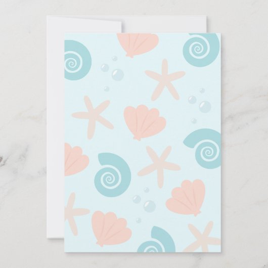 Zoet onder de uitnodiging tot het Zee van Birthday (Achterkant)