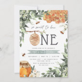 Zoet op bee One | Eerste verjaardag Kaart (Voorkant)