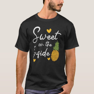 Zoet op tropisch fruit in de binnenste ananas t-shirt