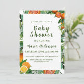 Zoet Oranje Baby shower Kaart (Staand voorkant)