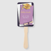 Zoet Paarse Elegant Afstuderen Handwaaier (Voorkant)