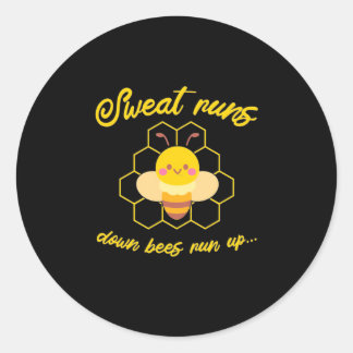 Zoet pakt bijen op ronde sticker
