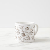 Zoet papier espresso kop (Voorkant rechts)