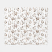 zoet papier fleece deken (Voorkant (Horizontaal))