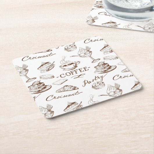 zoet papier kartonnen onderzetters (Schuin)