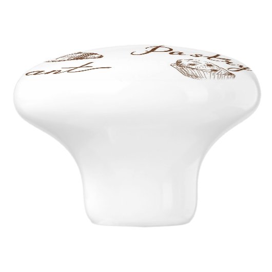 zoet papier keramische knop (Zijkant)