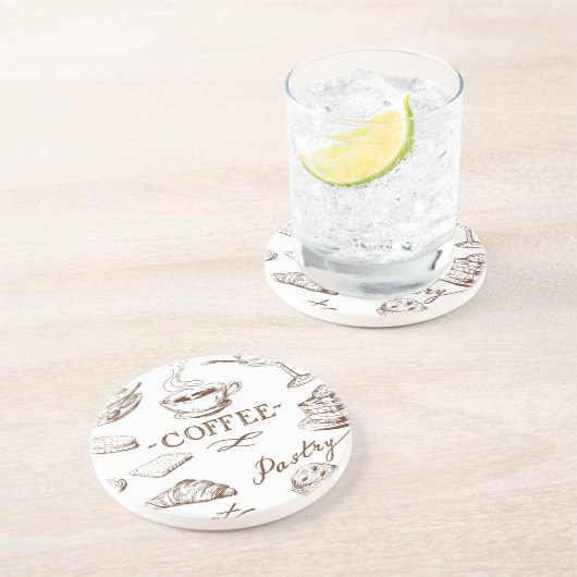 zoet papier zandsteen onderzetter (Zijkant)