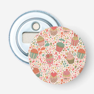 Zoet patroon button flesopener