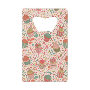 Zoet patroon creditkaart flessenopener