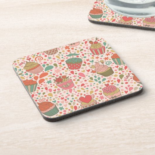 Zoet patroon drankjes onderzetter (Linkerzijde)