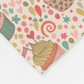 Zoet patroon fleece deken (Hoek)