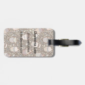 Zoet patroon gemaakt van smaakvolle cupcakes bagagelabel (Achterkant horizontaal)