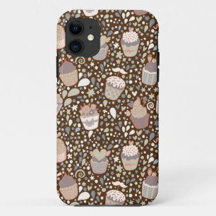 Zoet patroon gemaakt van smaakvolle cupcakes Case-Mate iPhone case