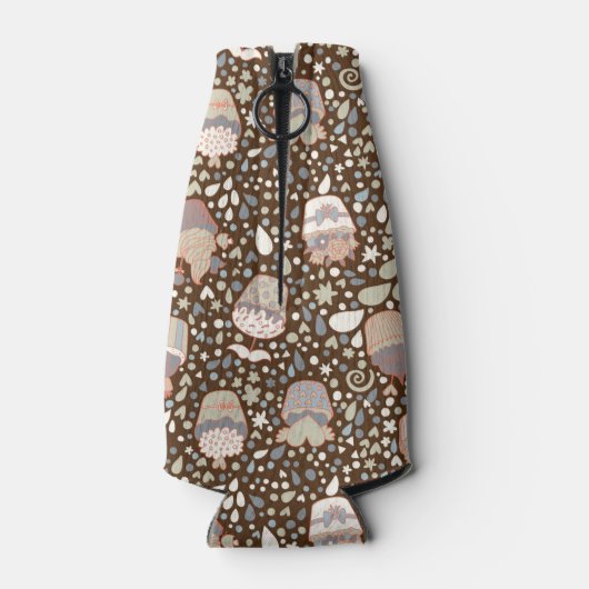 Zoet patroon gemaakt van smaakvolle cupcakes flesjeskoeler (Achterkant)