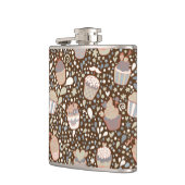 Zoet patroon gemaakt van smaakvolle cupcakes heupfles (Links)