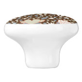 Zoet patroon gemaakt van smaakvolle cupcakes keramische knop (Zijkant)