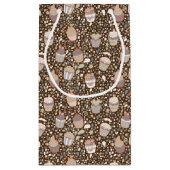 Zoet patroon gemaakt van smaakvolle cupcakes klein cadeauzakje (Achterkant)