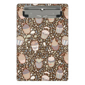 Zoet patroon gemaakt van smaakvolle cupcakes mini klembord (Voorkant)