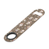 Zoet patroon gemaakt van smaakvolle cupcakes speed flessenopener (Voorkant Gekanteld)