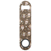 Zoet patroon gemaakt van smaakvolle cupcakes speed flessenopener (Achterkant)