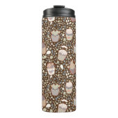 Zoet patroon gemaakt van smaakvolle cupcakes thermosbeker (Voorkant)