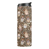 Zoet patroon gemaakt van smaakvolle cupcakes thermosbeker (Gedraaid links)