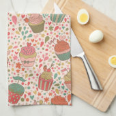 Zoet patroon theedoek (Quarter Fold)