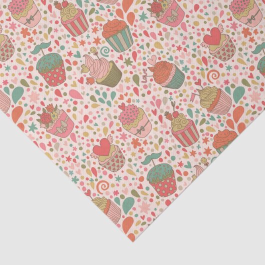 Zoet patroon tissuepapier (Detail)