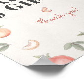 Zoet perzik kaarten en geschenken teken poster (Hoek)