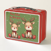 Zoet Rendierpaar in Kerstsneeuwval (Achterkant)