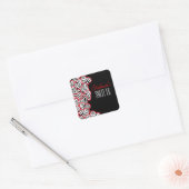 Zoet rood zebra harten Sweet 16 Verjaardag sticker (Envelop)