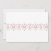 Zoet roos gouden baby cadeau kaart (Achterkant)