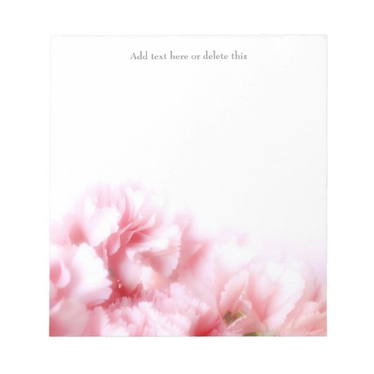 Zoet Roze Anjers Bloemen Notitieblok (Voorkant)