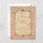 Zoet Roze Bruids Ontwerp Briefkaart (Voorkant / Achterkant)