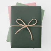 Zoet Roze en Groen Inpakpapier Vel (In situ)