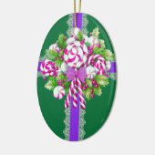 Zoet Roze en Paarse Keramisch Ornament (Links)