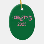 Zoet Roze en Paarse Keramisch Ornament (Achterkant)