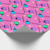 Zoet roze ik hou van pickleball Cadeaupapier (Hoek)