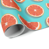 Zoet sappig Oranje patroon Cadeaupapier (Rol Hoek)