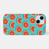 Zoet sappig Oranje patroon iPhone 15 Case (Achterkant horizontaal)